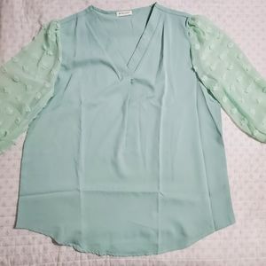 Blue Blouse Mint , Turquoise Large